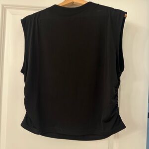 H&M Black Sleeveless Tank with Subtle Gathered Sides